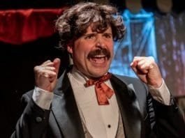Andrew Chandler as John Wilkes Booth in the Whale Song Theatre production of Assassins. Photo by Stoo Metz Photography.