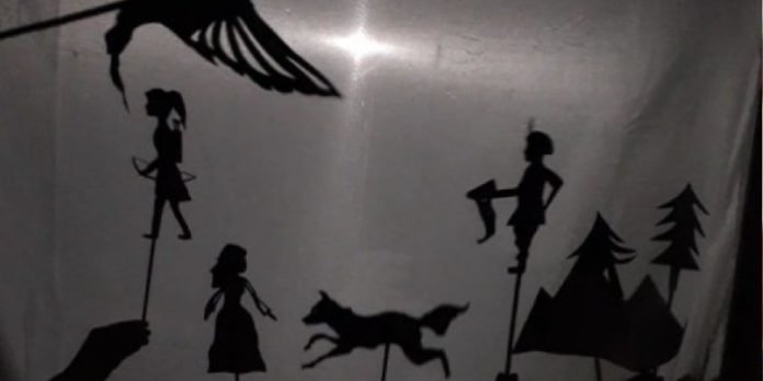 Shadow puppets help tell the story of Firebird: The Musical.