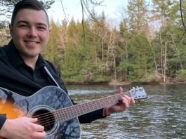 The self-taught singer-songwriter and multi-instrumentalist from St. Peter's, Cape Breton is currently based in Halifax where he is completing a master's degree in forensic psychology at Saint Mary's University in addition to writing and performing his music.