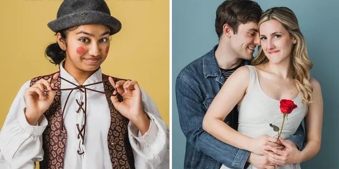 Siya Ajay as Pinocchio and Patrick Jeffrey and Jade Douris-O’Hara as Romeo and Juliet, the two main stage productions at this year's Shakespeare by the Sea.