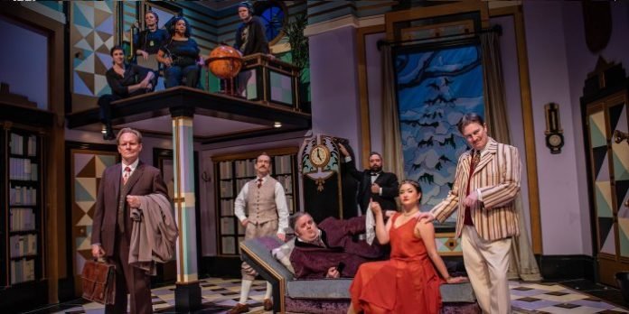 Members of the cast of the Neptune Theatre production of The Play That Goes Wrong. Photo by Stoo Metz.