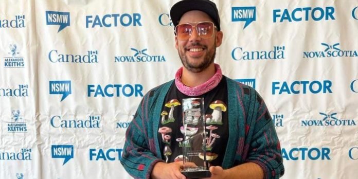 Halifax trombonist and composer Andrew Jackson took top honours as Musician of the Year, plus two additional trophies at the 2023 Music Nova Scotia Awards. Photo: Facebook/Andrew Jackson.